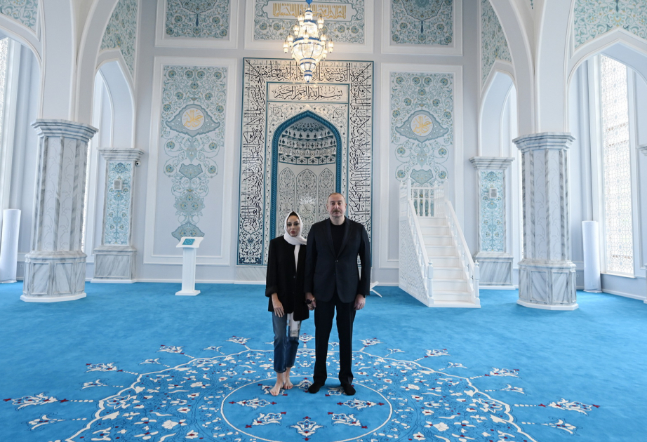 Le président Ilham Aliyev et la première dame Mehriban Aliyeva participent à l’inauguration de la mosquée de Zenguilan VIDEO