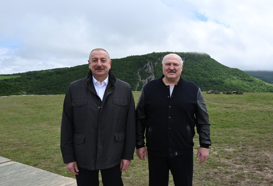 President Ilham Aliyev and President Aleksandr Lukashenko visited Jidir Duzu plain VIDEO