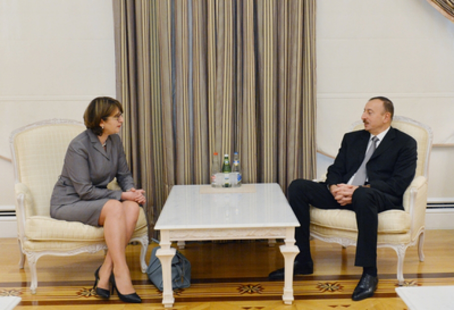 Le président azerbaïdjanais Ilham Aliyev a reçu la ministre géorgienne des affaires étrangères