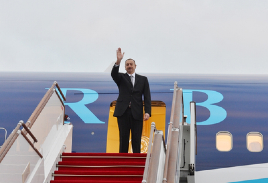 President Ilham Aliyev heads to Belarus to attend meeting of CIS Council of Heads of States VİDEO