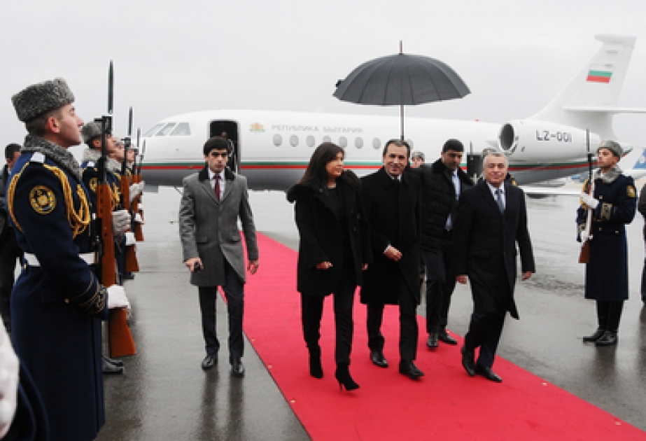 Premierminister Bulgariens Plamen Oresharski zu einem Besuch in Aserbaidschan eingetroffen