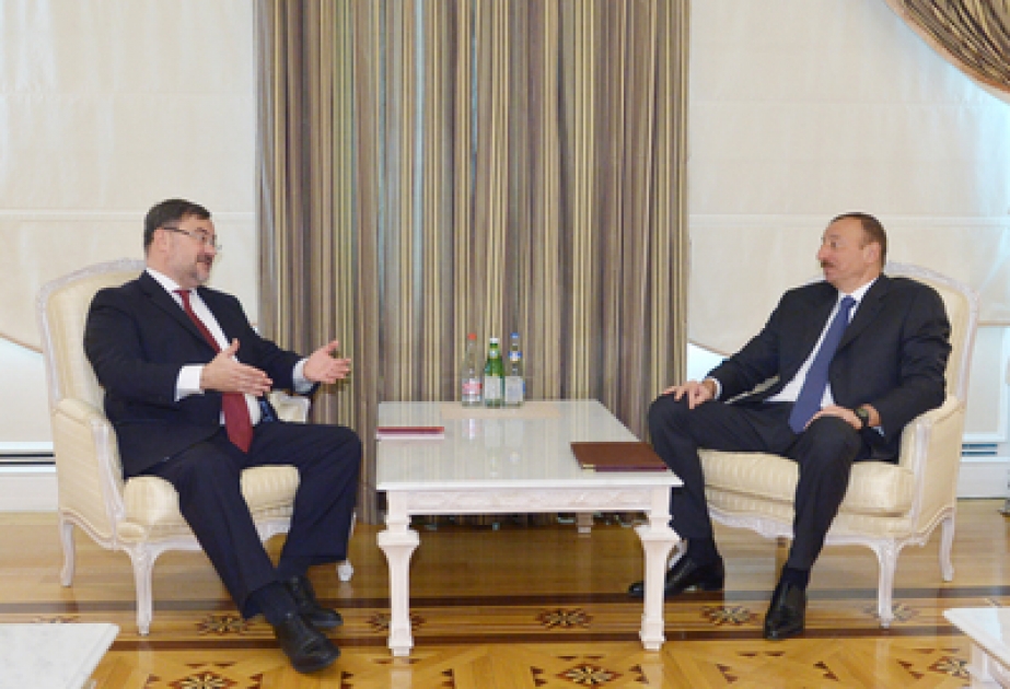 Aserbaidschans Präsident Ilham Aliyev Bakuer OSZE-Projektkoordinator empfangen VIDEO