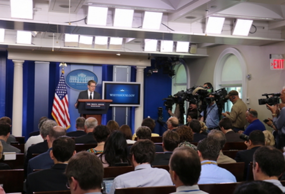 在白宫新闻发布会上讨论了气候变化等重要问题