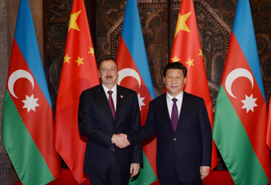 阿塞拜疆总统伊利哈姆•阿利耶夫与中华人民共和国主席习近平进行会晤