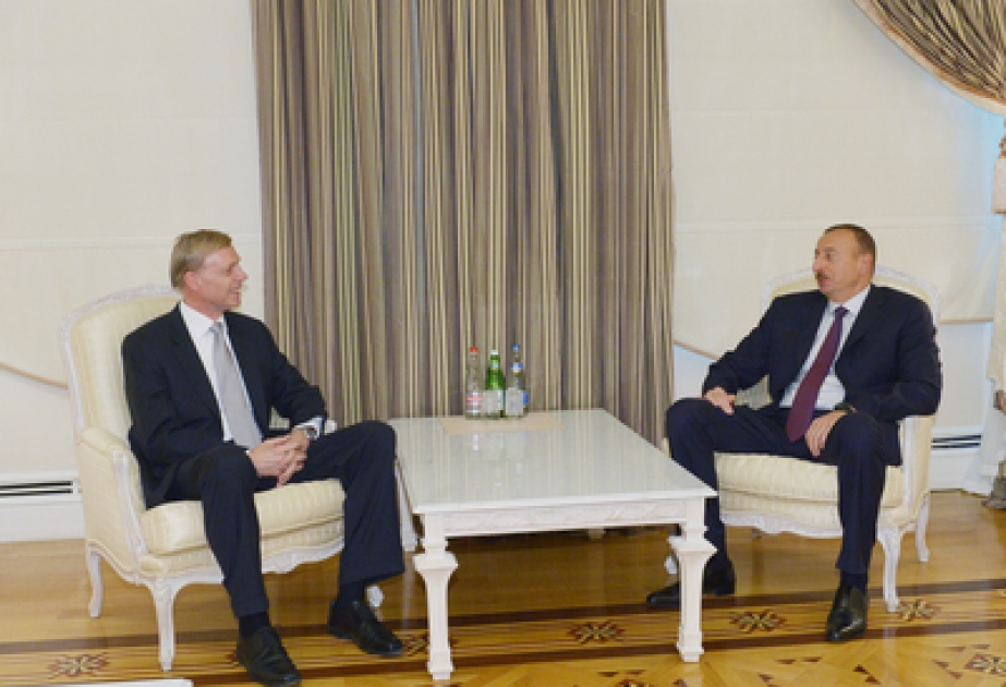 伊利哈姆·阿利耶夫总统接见挪威驻阿塞拜疆大使