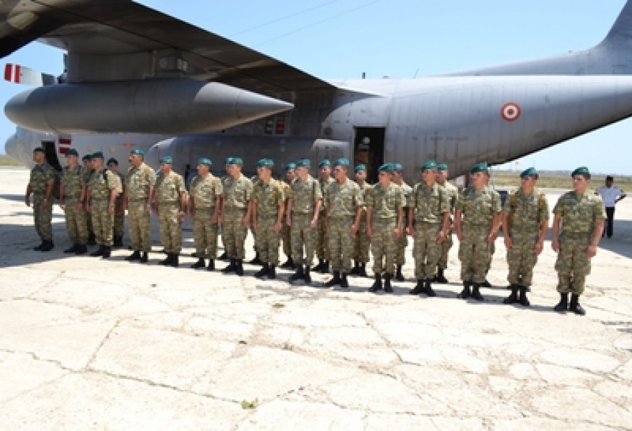 Un groupe de soldats azerbaïdjanais chargé du maintien de la paix en Afghanistan a regagné la Patrie