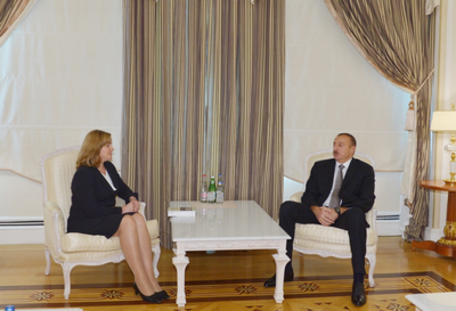 Präsident Ilham Aliyev empfing stellvertretende moldauische Ministerpräsidentin VIDEO