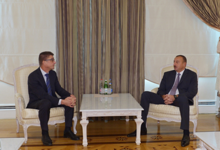 Aserbaidschans Präsident Ilham Aliyev hat den stellvertretenden Fraktionsvorsitzenden im Deutschen Bundestag empfangen VIDEO