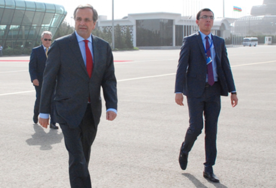 Premierminister von Griechenland Andonis Samaras beendet seinen Besuch in Aserbaidschan