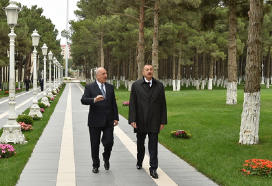 President Ilham Aliyev reviewed the reconstruction work at the culture and recreation park named after Heydar Aliyev in Khirdalan VIDEO