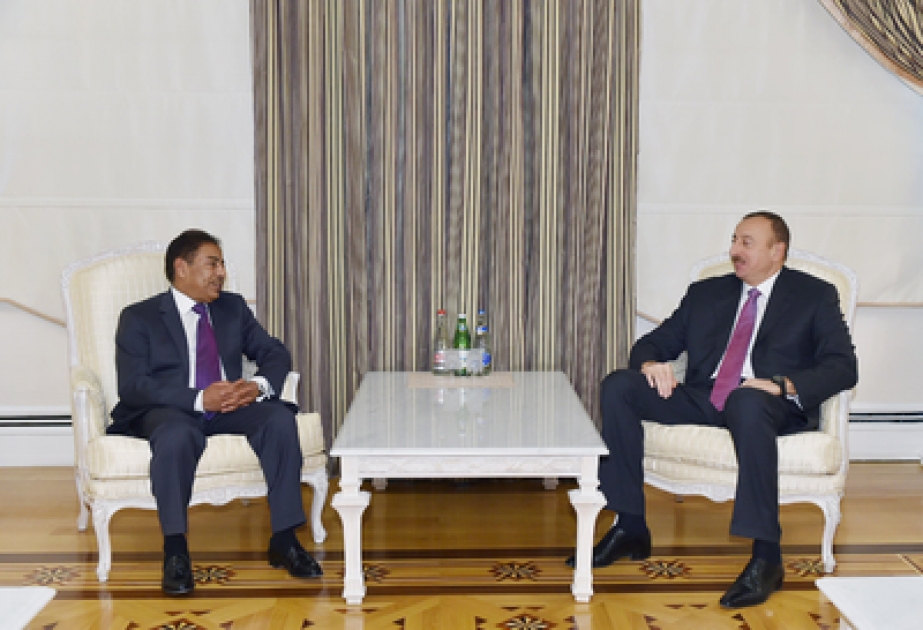 伊利哈姆·阿利耶夫总统接见卡塔尔驻阿塞拜疆大使