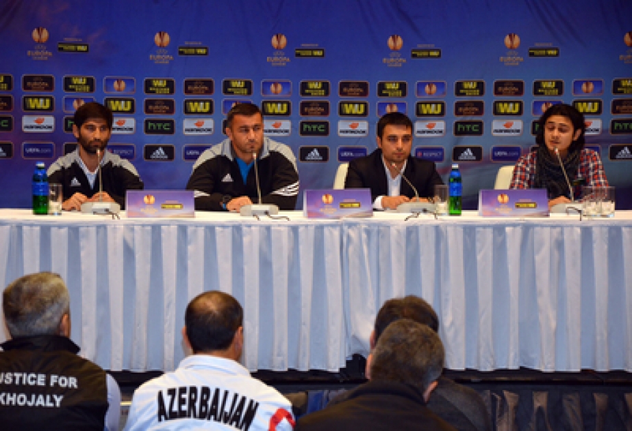 Главный тренер ФК «Карабах» Гурбан Гурбанов в Киеве провел пресс-конференцию для азербайджанских и украинских журналистов