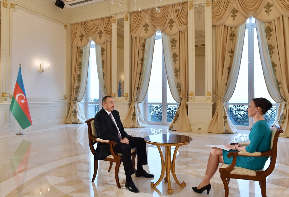 President Ilham Aliyev was interviewed by “Russia-24” news channel VIDEO