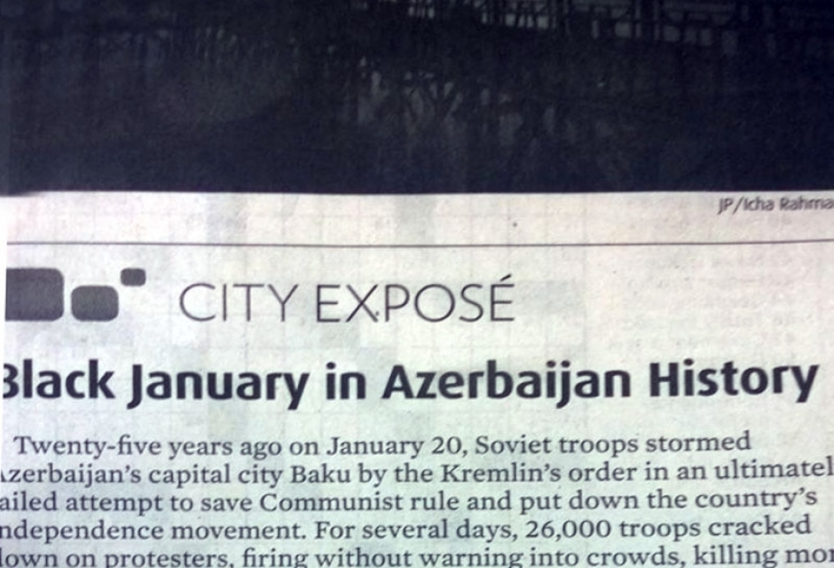 The Jakarta Post: Black January in the history of Azerbaijan