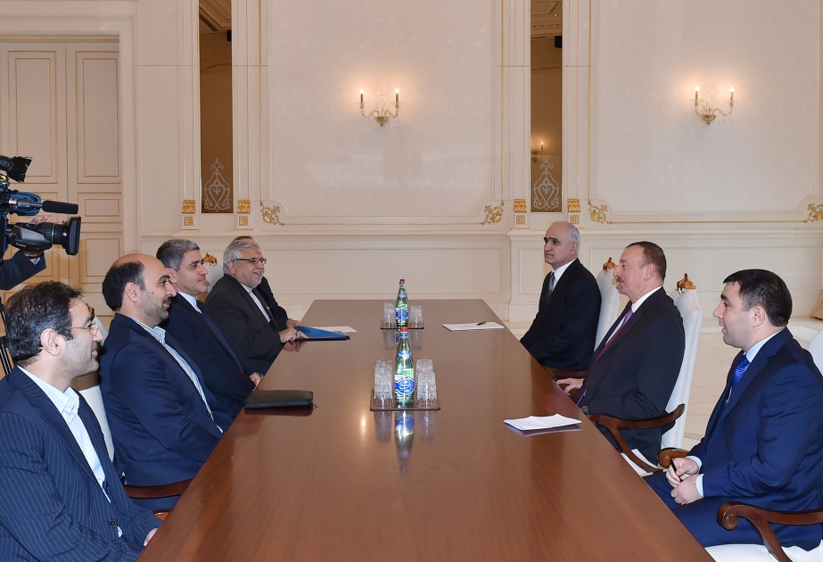 President Ilham Aliyev received a delegation led by the Minister of Economic Affairs and Finance of Iran VIDEO