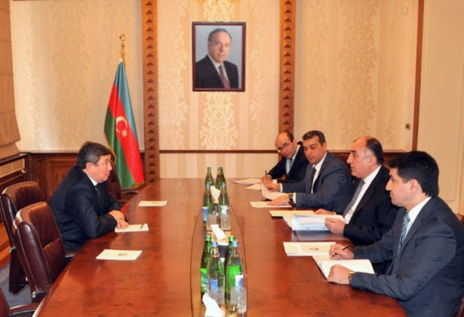 Incoming Kyrgyz ambassador presents copy of his credentials to Azerbaijani FM