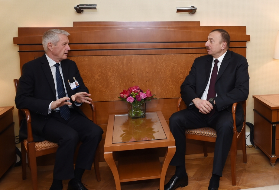 伊利哈姆·阿利耶夫总统在慕尼黑会见欧委会秘书长托尔比约恩·亚格兰