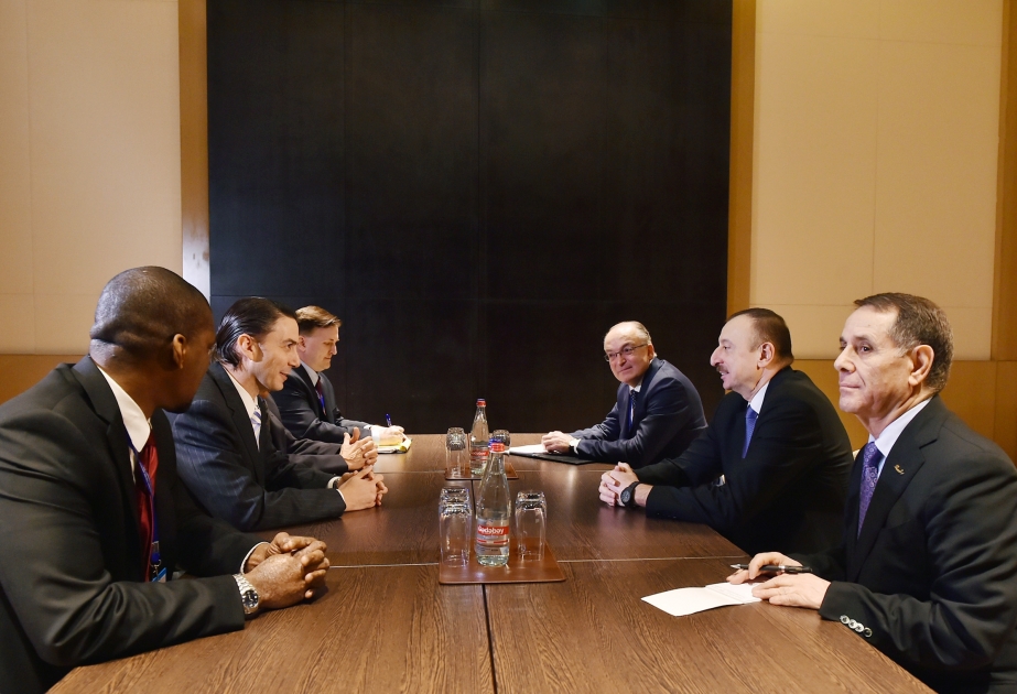 Aserbaidschans Präsident Ilham Aliyev empfing eine Delegation um den Sonderbeauftragten und Koordinatorin von State Department VIDEO