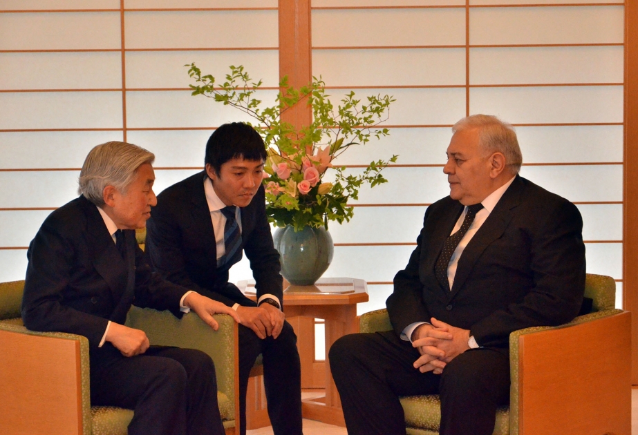 Azərbaycan Milli Məclisinin sədri Tokioda Yaponiya İmperatoru Akihito ilə görüşüb
