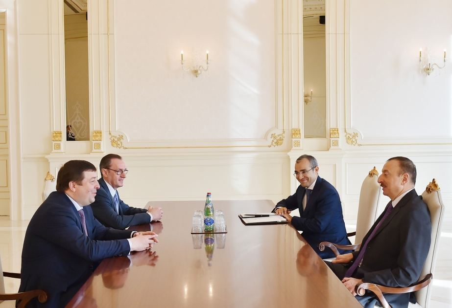 الرئيس إلهام علييف يستقبل رئيس جامعة موسكو الطبية الحكومية الاولى