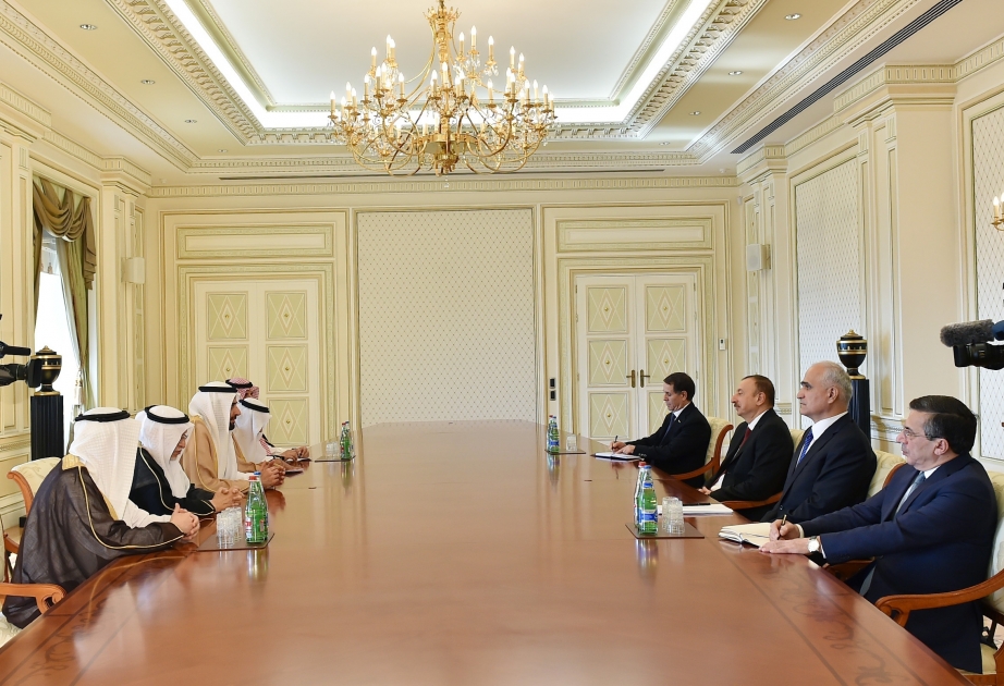 Präsident Ilham Aliyev hat eine Delegation um den Handels- und Industrieminister von Königreich Saudi-Arabien empfangen VIDEO