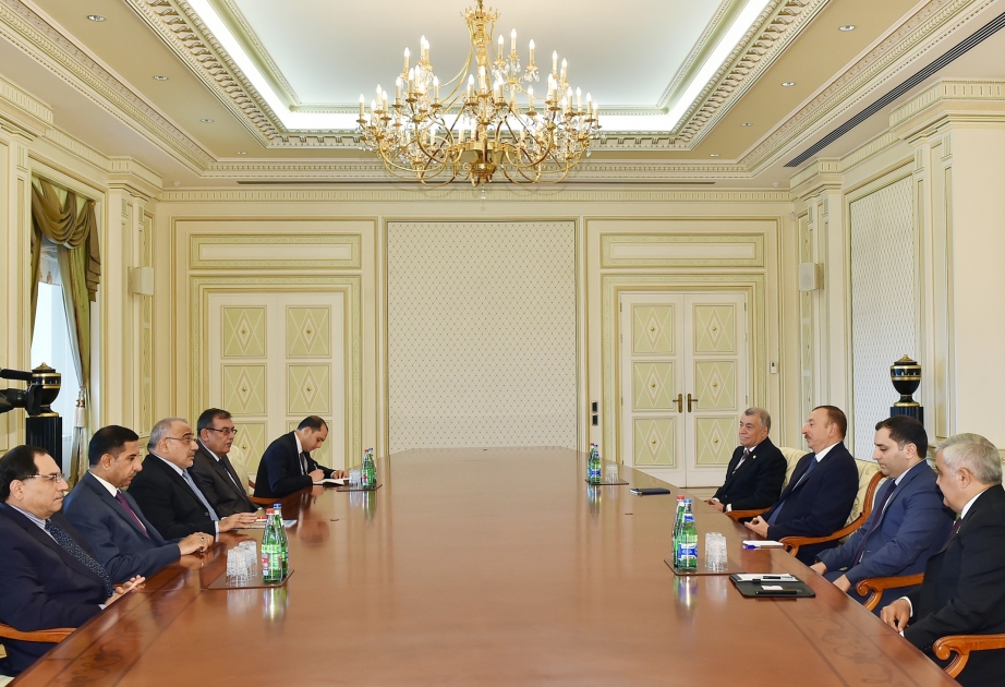 الرئيس إلهام علييف يستقبل وزير النفط العراقي والوفد المرافق له