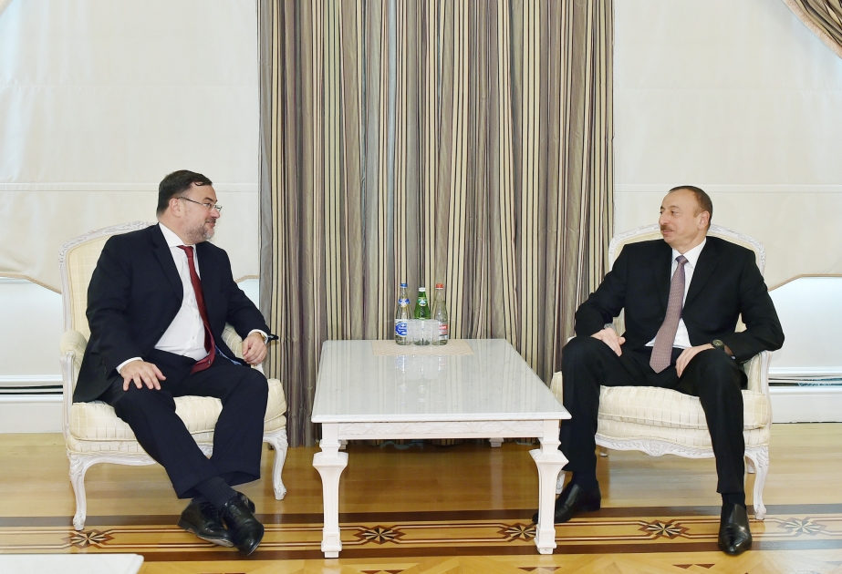 الرئيس إلهام علييف يلتقي منسق المشاريع لمنظمة الأمن والتعاون الأوربي بباكو
