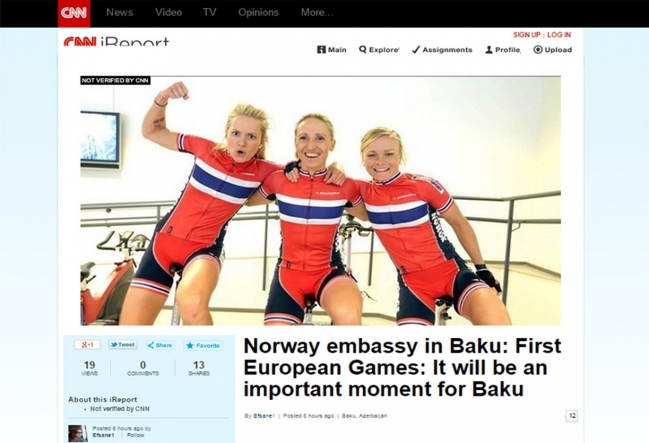 Norwegian Ambassador: First European Games will be an important moment for Baku
