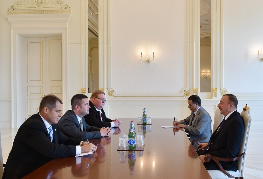 الرئيس إلهام علييف يلتقي رئيس مجلس النواب بالبرلمان التشيكي