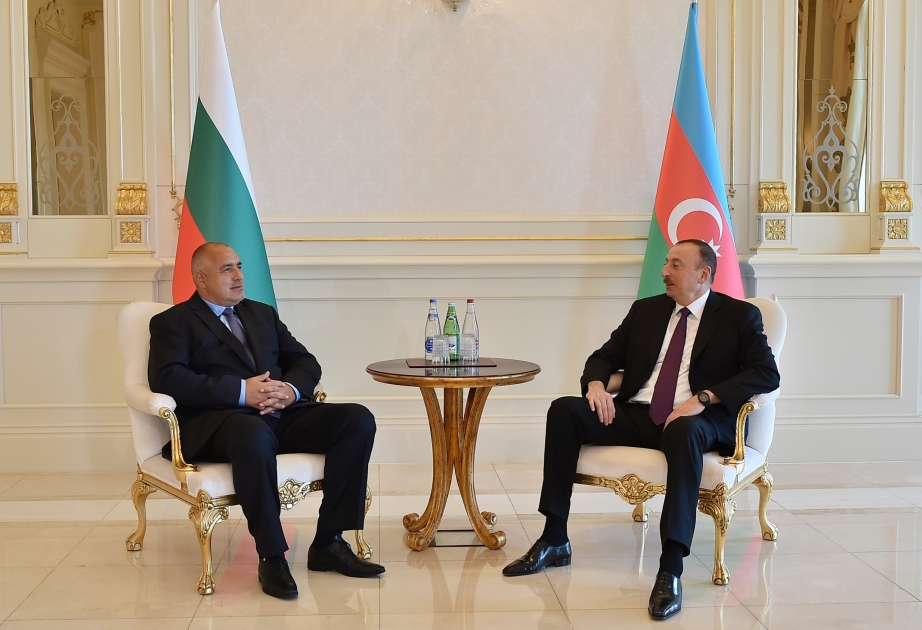 阿塞拜疆总统伊利哈姆•阿利耶夫接见保加利亚总理博伊科•鲍里索夫
