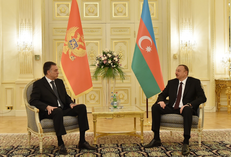 Президент Азербайджана Ильхам Алиев встретился с Президентом Монтенегро Филипом Вуяновичем ВИДЕО