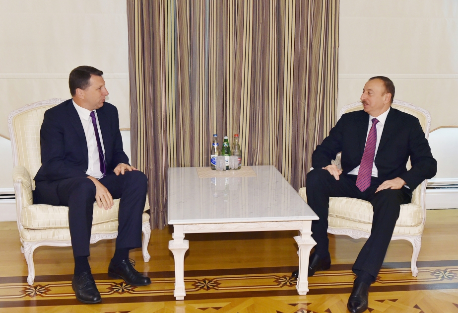 President Ilham Aliyev met with President-elect of Latvia Raimonds Vejonis VIDEO