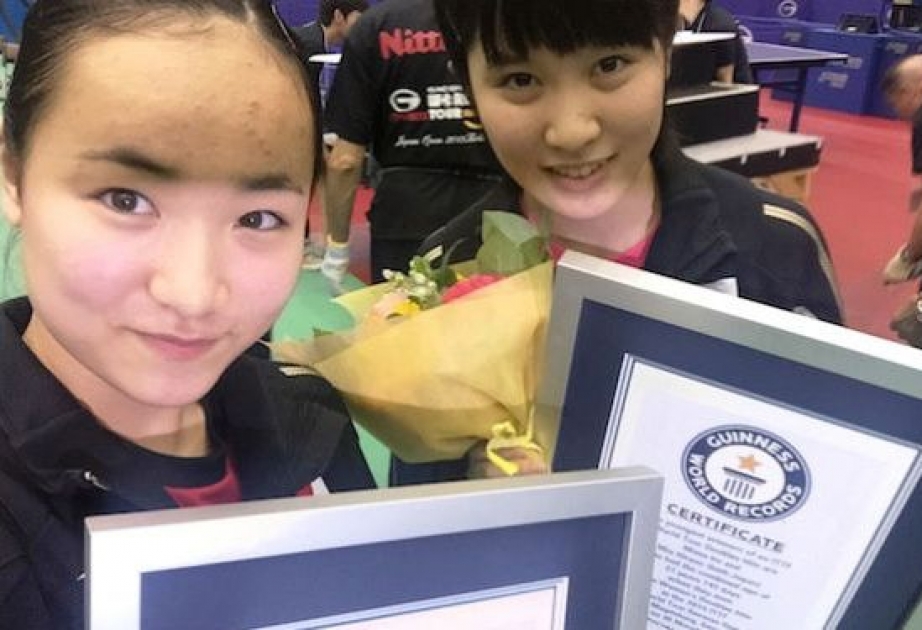 Теннисистки Мима Ито и Мию Хирано попали в Книгу рекордов Гиннеса