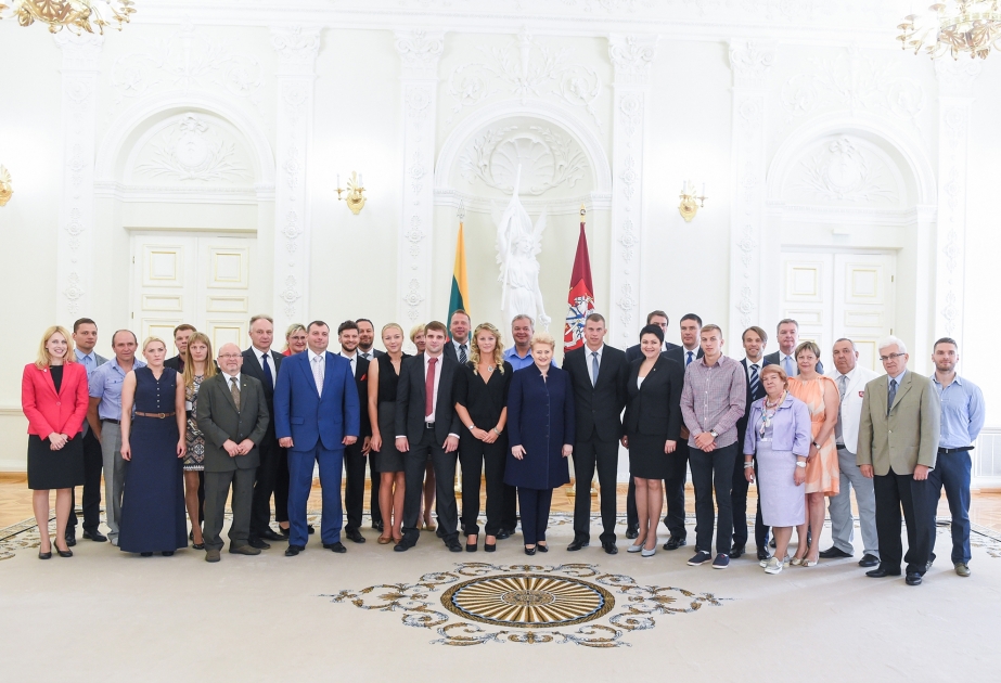 Президент Литвы поздравила литовских спортсменов, завоевавших медали на первых Европейских играх в Баку