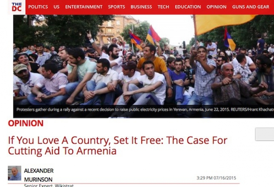 The Daily Caller: If you love a country, set it free: The case for cutting aid to Armenia