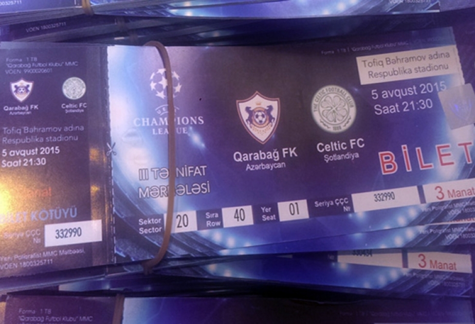 “Qarabağ” (Azərbaycan) – “Seltik” (Şotlandiya) futbol oyununun biletləri avqustun 2-də satışa çıxarılacaq