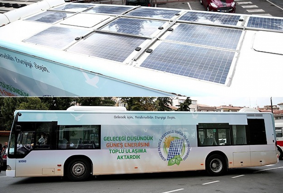 Türkiyədə günəş panelləri ilə enerji ehtiyacını təmin edən avtobusun təqdimatı olub VİDEO