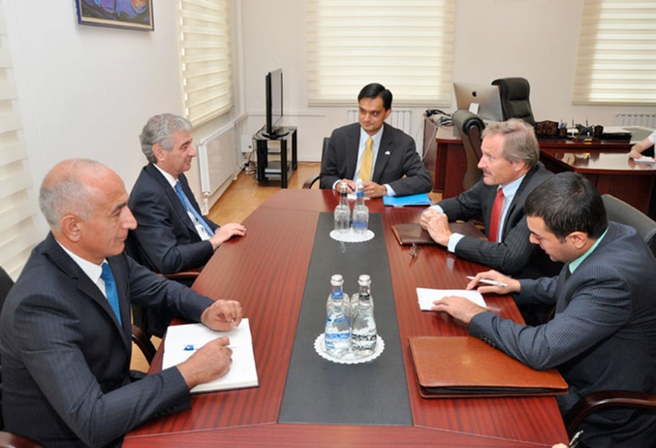 Treffen mit US-Botschafter im Stabsquartier der Partei Neues Aserbaidschan
