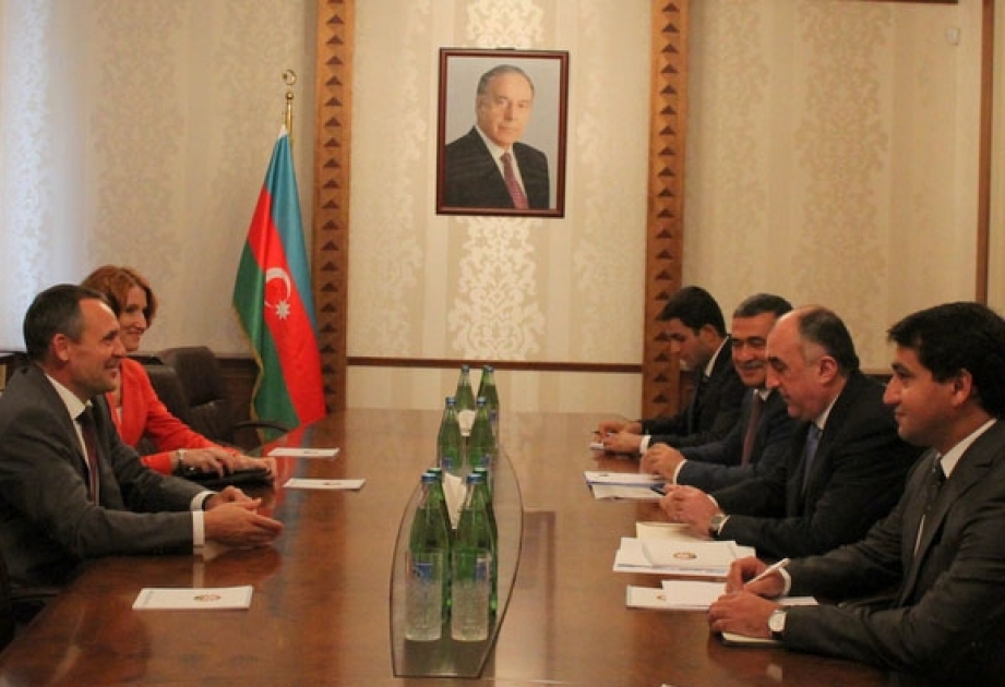 Incoming Latvian Ambassador presents copy of his credentials to Azerbaijani FM