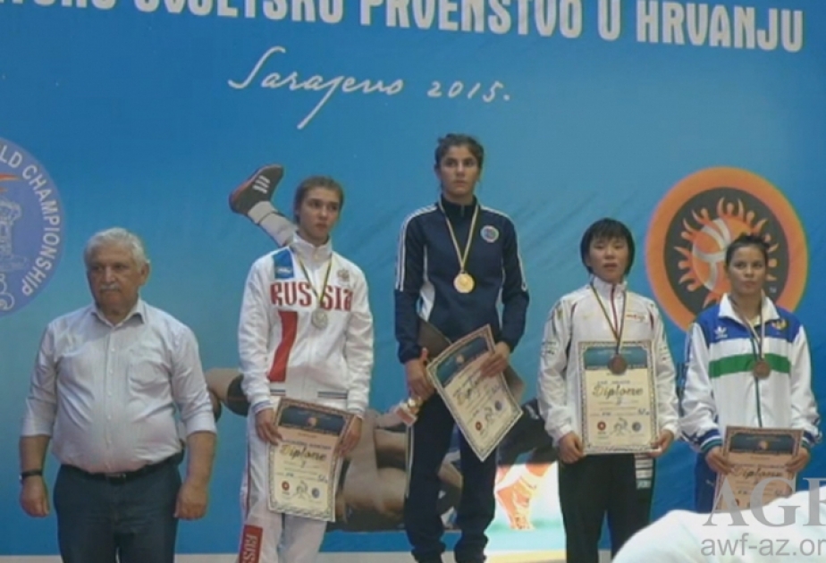 Азербайджанская спортсменка завоевала золотую медаль на чемпионате мира по борьбе ВИДЕО