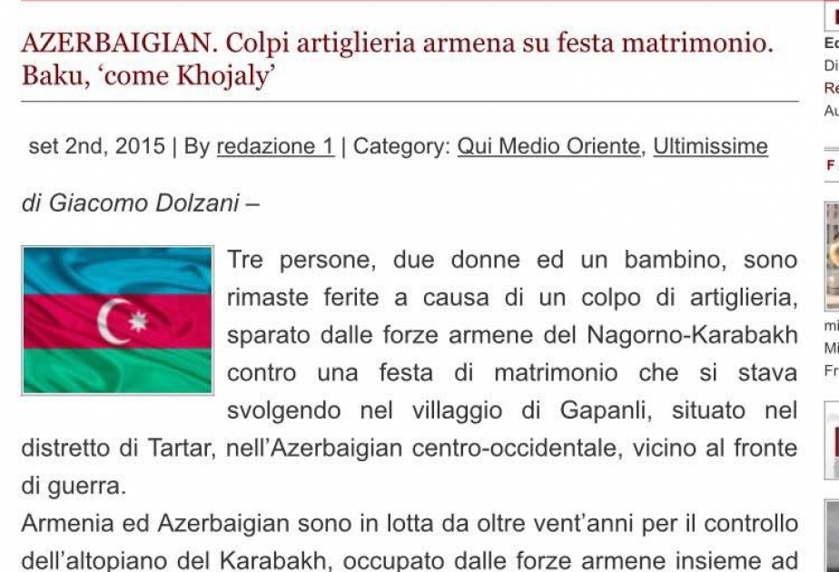 Notizie Geopolitiche posts article on tension on Azerbaijan-Armenia troops contact line