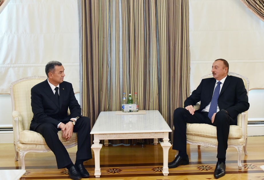 Президент Азербайджана Ильхам Алиев принял заместителя премьер-министра Туркменистана ВИДЕО