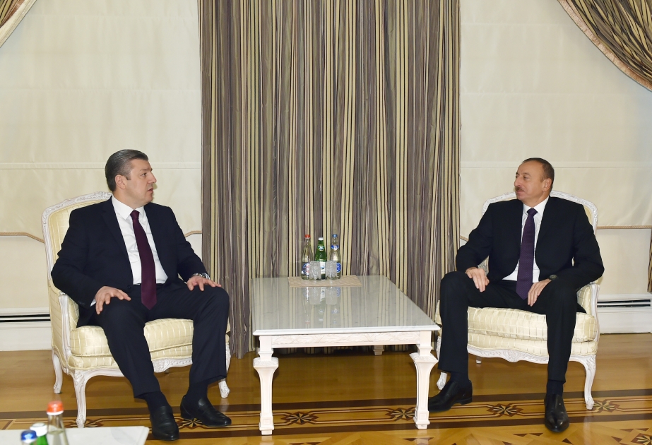阿塞拜疆总统伊利哈姆·阿利耶夫接见格鲁吉亚副总理兼外长