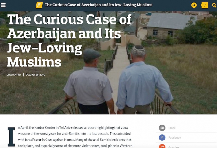 Forward: L'histoire intéressante de l'Azerbaïdjan et la coexistence pacifique avec les Juifs