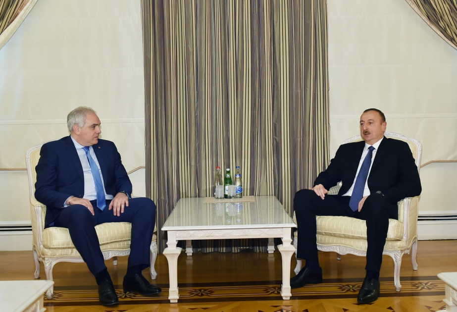 伊利哈姆•阿利耶夫总统接见格鲁吉亚内务部部长