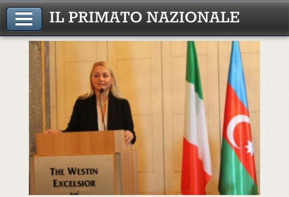 “Il Primato Nazionale” portalı İtaliya-Azərbaycan Palatasının fəaliyyətindən yazır