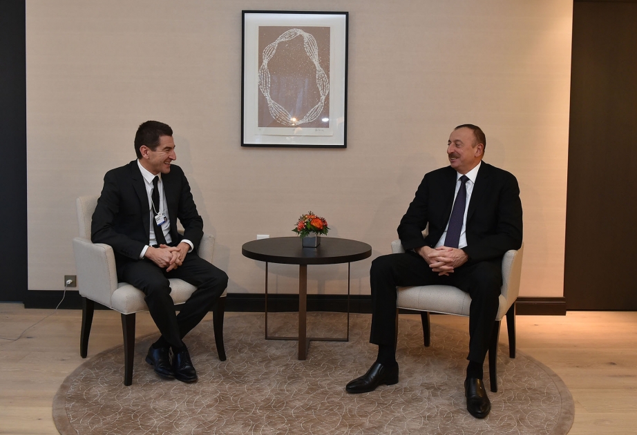 Президент Азербайджана Ильхам Алиев встретился в Давосе с вице-президентом компании Lazard Europe ВИДЕО