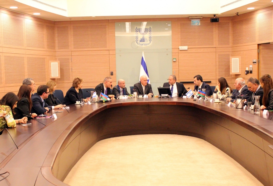 Milli Məclisinin rəsmi nümayəndə heyəti İsrail Knessetində qəbul edilib