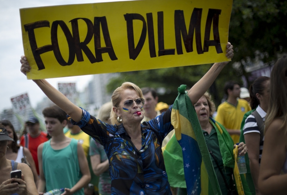 In Brasilien protestierten gegen Präsidentin Rousseff und Lula