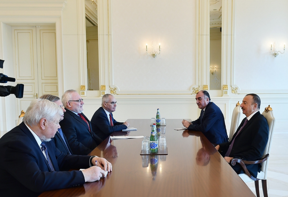 Президент Азербайджана Ильхам Алиев принял сопредседателей Минской группы ОБСЕ ВИДЕО